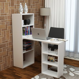 Hanah Home Mesa de Estudio con Armario Blanco